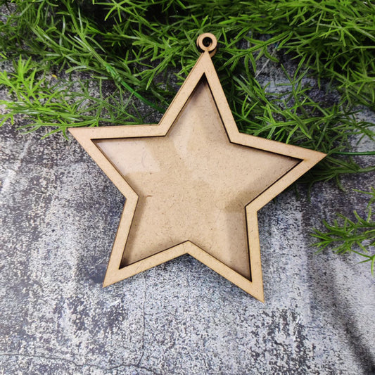 Star - Layered Christmas Hangings with Acrylic (shakers)