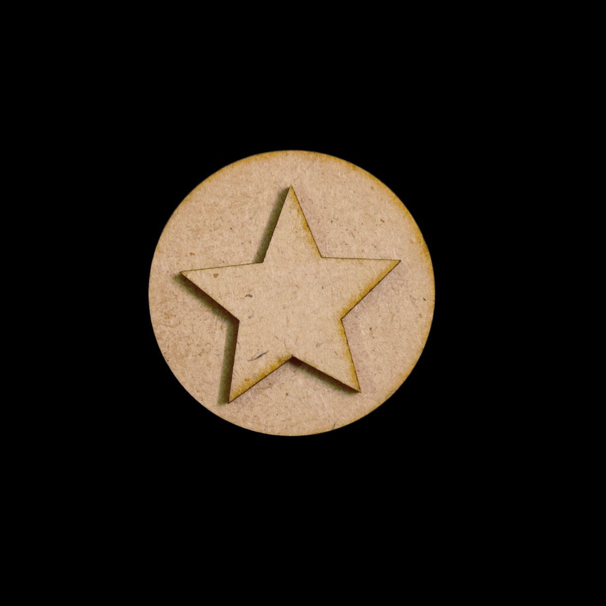 Star (MDF Round Fridge Magnet Base)