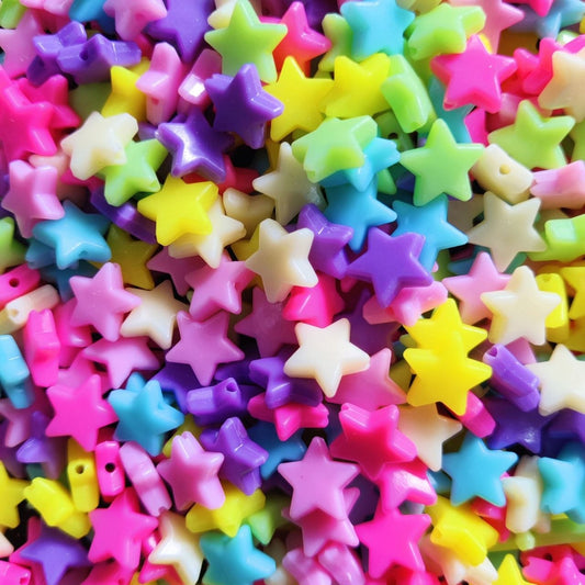 Stars - Colourful Plastic Beads