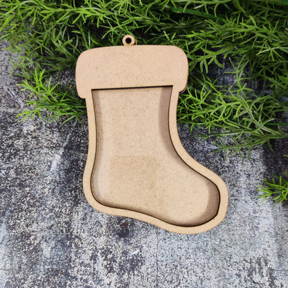 Stockings/Socks - Layered Christmas Hangings with Acrylic (shakers)