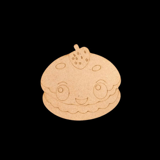 Strawberry Cream Cookie (MDF Lasercut Premarked Colouring Base)