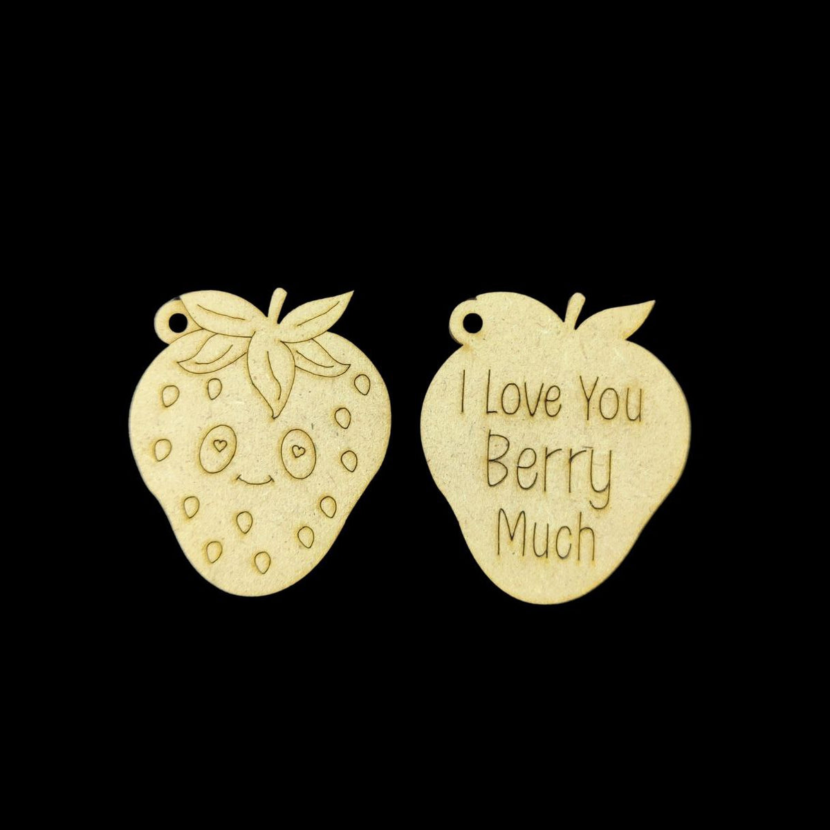 Strawberry Love Pun - Layered Keychain Base (MDF Valentine's)