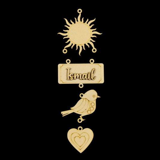 Sun bird heart ( Wall Danglers ) Personalised