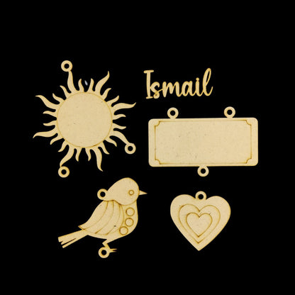 Sun bird heart ( Wall Danglers ) Personalised
