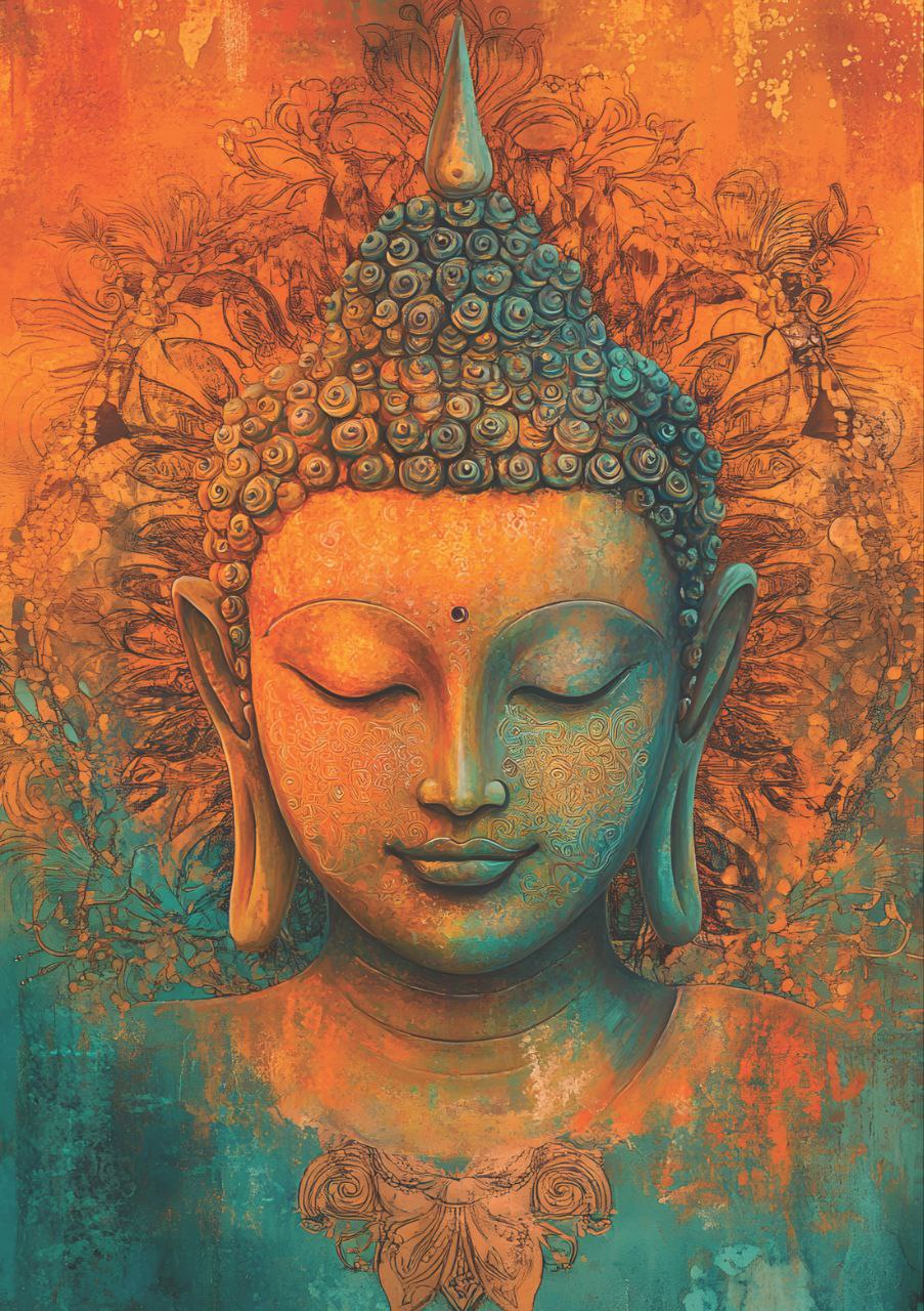 Sunfire Buddha Serentiy (Full Size - Decoupage Paper)