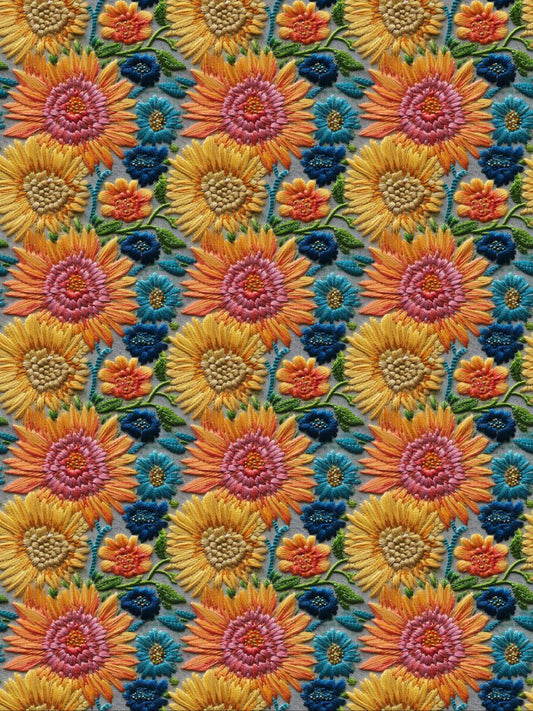Sunflower Embroidery (Instant Transfer Sheet)