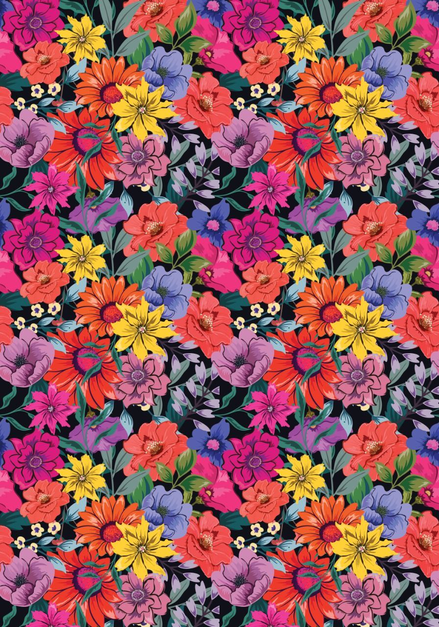 Sunflowers ( Seamless Pattern )   ( Instant Transfer Sheets )