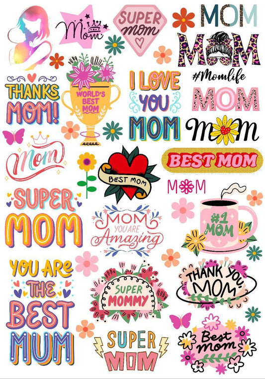 Super Mom ( Mother's Day - Instant Transfer Sheets )