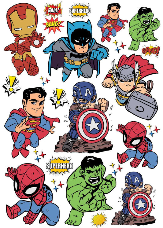 Superhero Mashup (Instant Transfer Sheet)