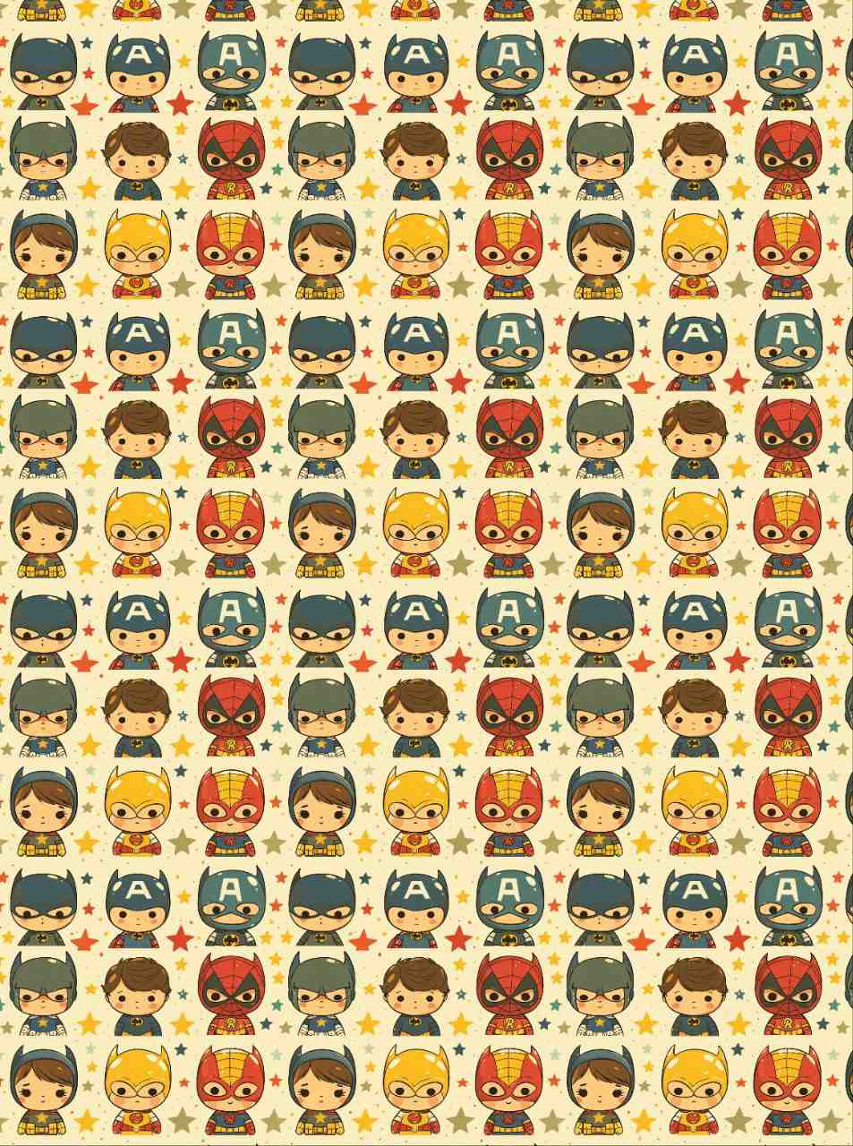 Superhero - Seamless Pattern (Decoupage Paper)