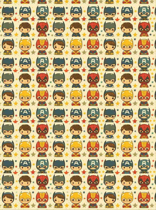 Superhero - Seamless Pattern (Decoupage Paper)