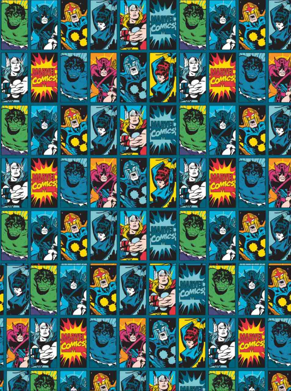 Superhero Tiles 1 - Seamless Pattern (Decoupage Paper)