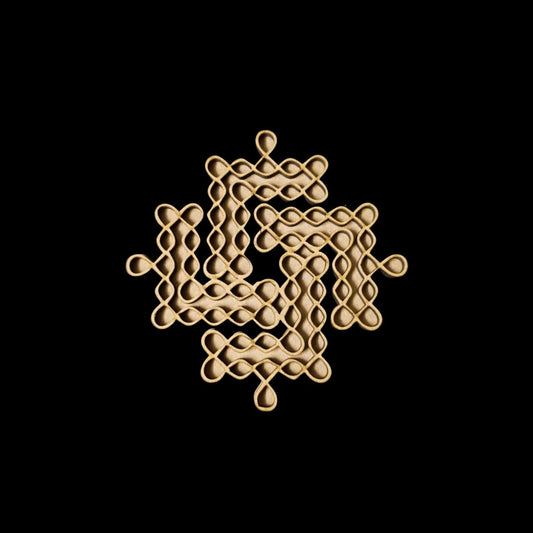 Swastika - Kolam Rangoli (MDF Base)
