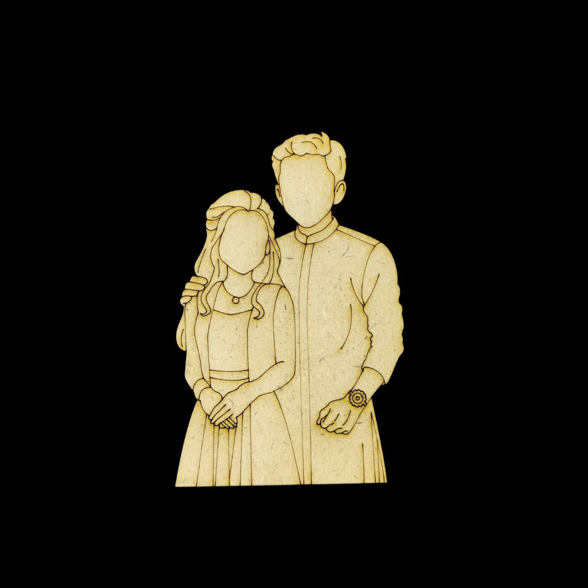 Sweet Brother & Sister (MDF Premarked Base - Raksha Bandhan)