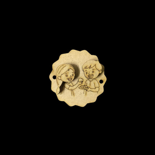 Sweet time - Bro Sis Cute Rakhi Base (MDF)