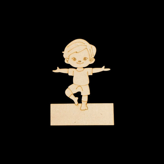 Tai Chi Boy (Mini Fridge Magnet Name Board) MDF