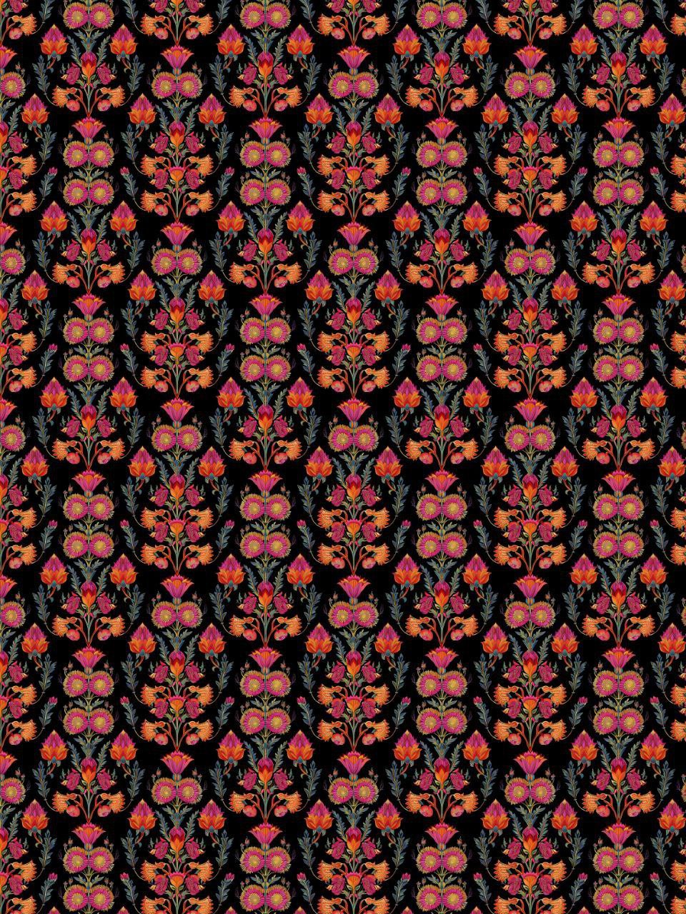 Tamed Reflections - Floral Block Print (Instant Transfer Sheet)