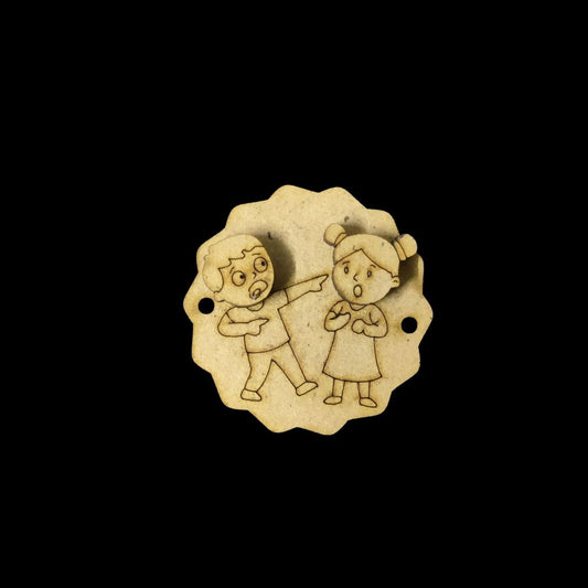Teasing - Bro Sis Cute Rakhi Base (MDF)