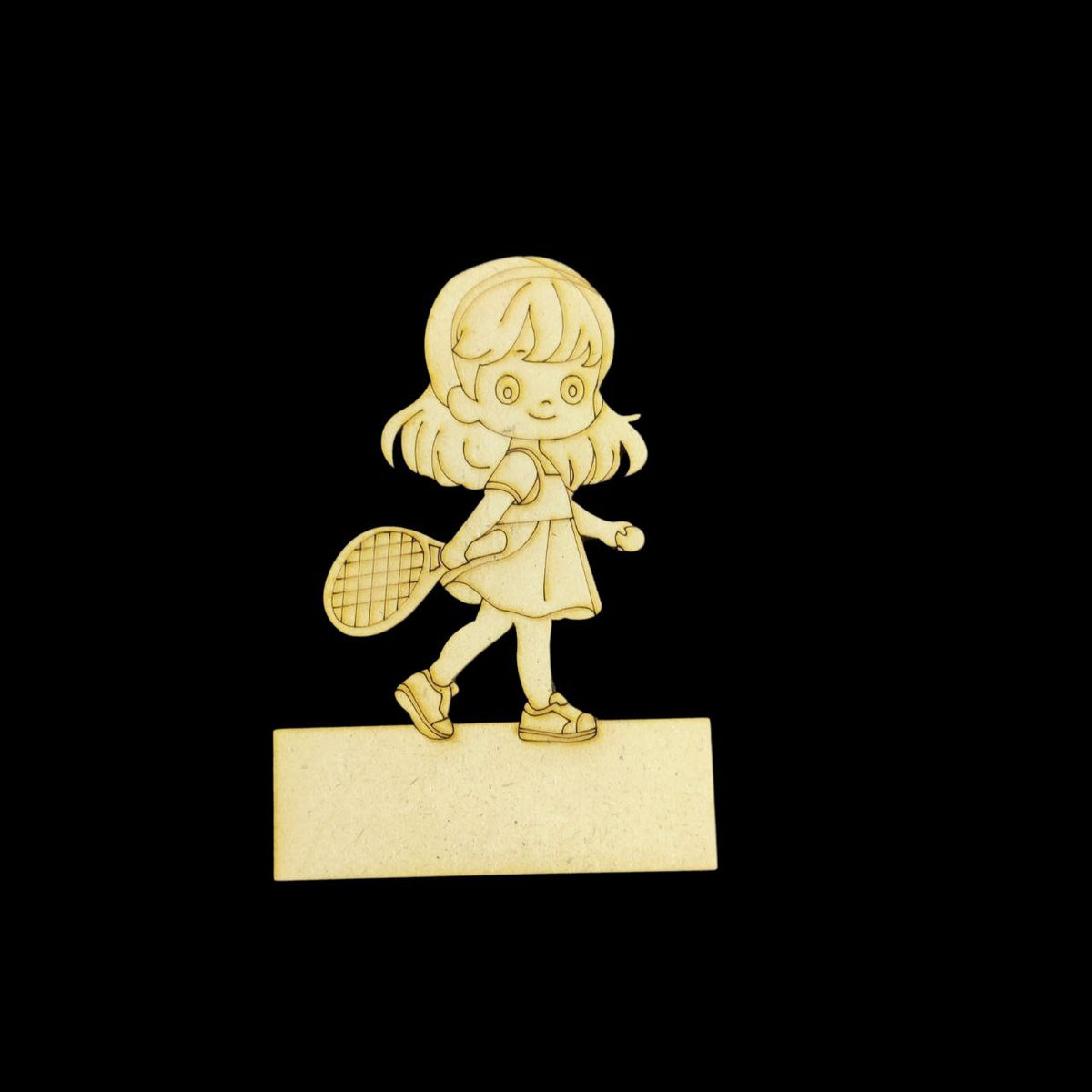Tennis Champ Girl (Mini Fridge Magnet Name Board) MDF
