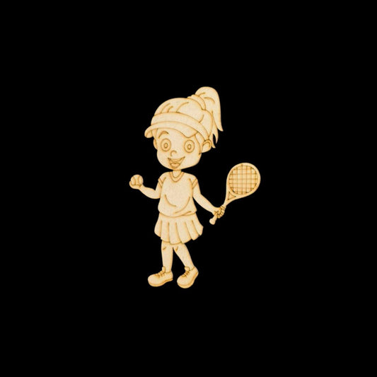 Tennis Girl (MDF - Premarked Painting base)