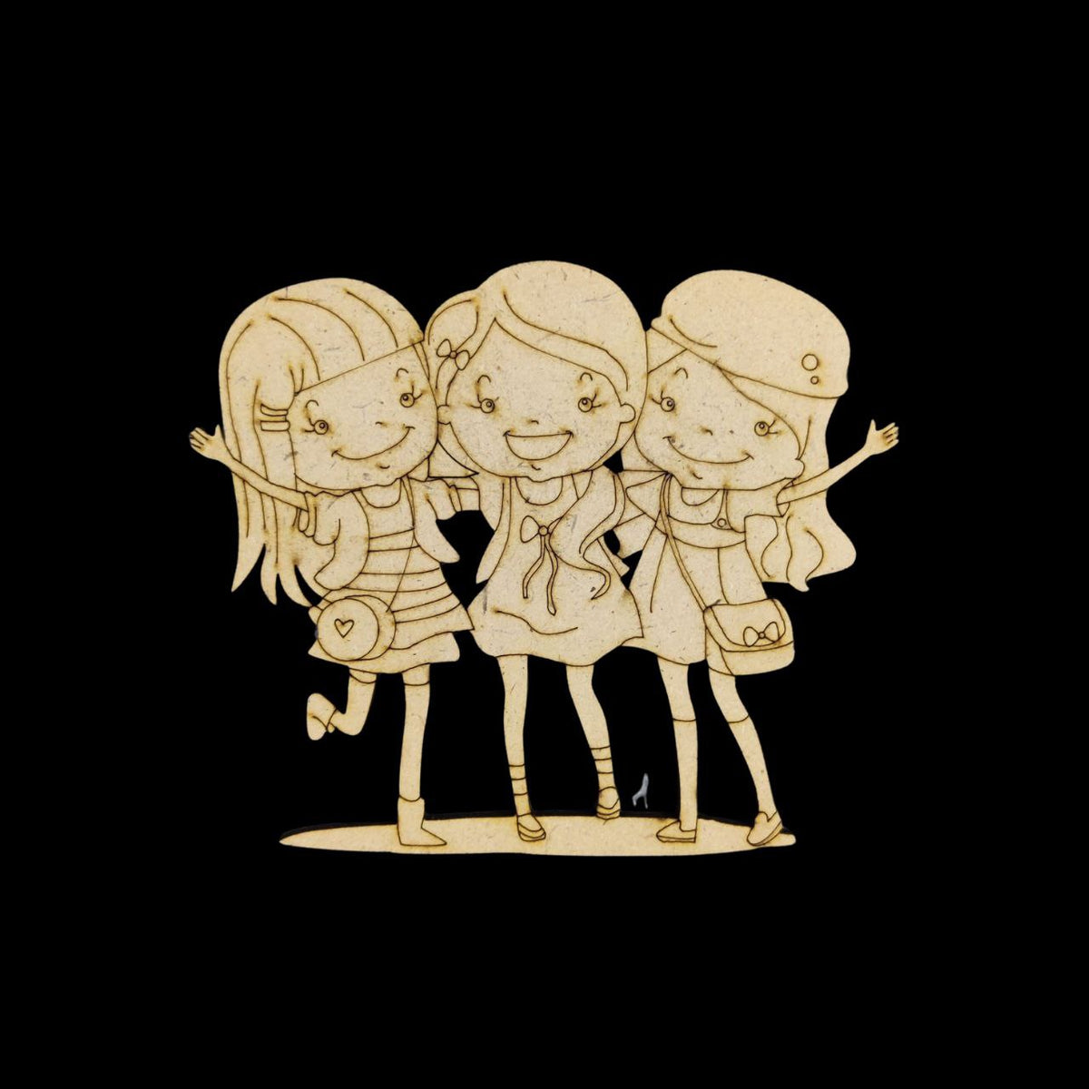 Twin BFFs (MDF Premarked Base) Friendship Day