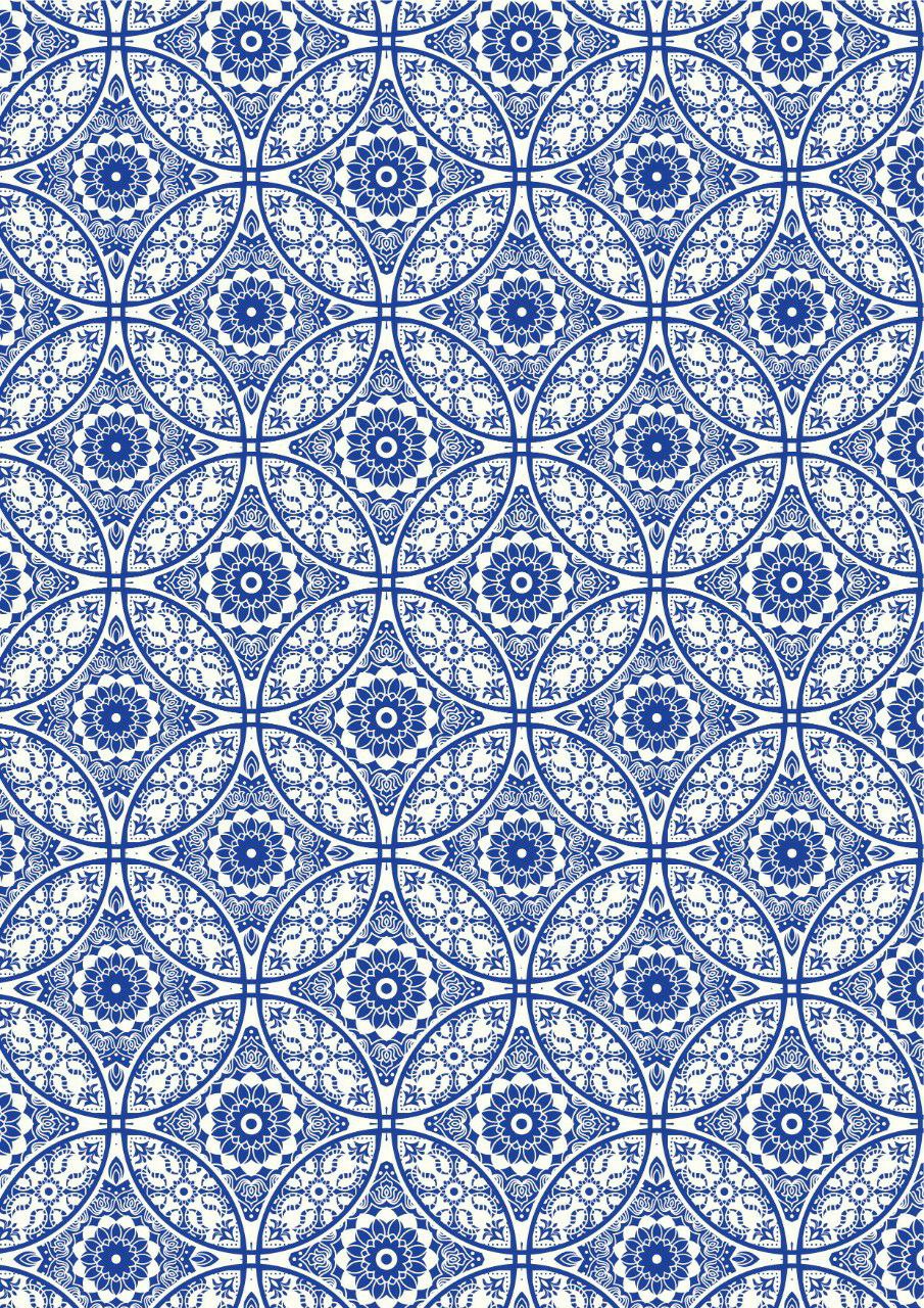 Tiles blue circle ( Decoupage Papers )