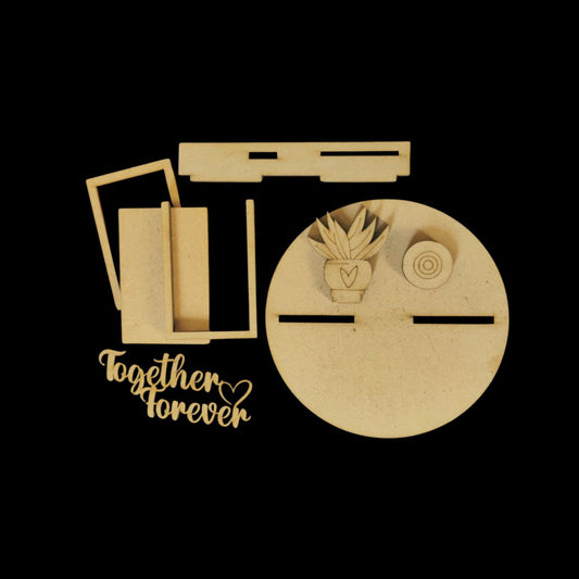 Together Forever (Miniature Shelf Mini Photo Frame Fridge Magnet Base - MDF) Valentine's Collection