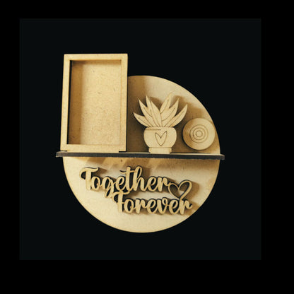 Together Forever (Miniature Shelf Mini Photo Frame Fridge Magnet Base - MDF) Valentine's Collection