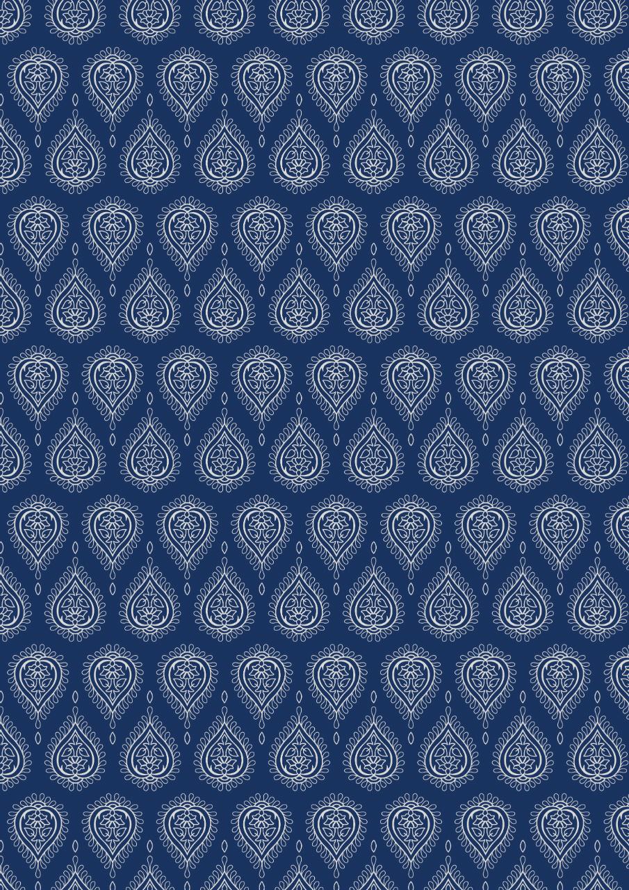 Traditional Indigo Print (Instant Transfer Sheet)