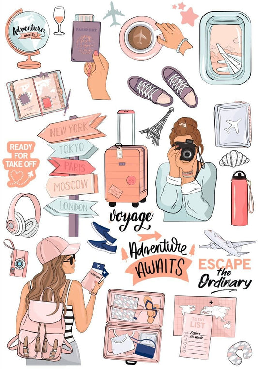 Travel Elements ( Instant Transfer Sheets )