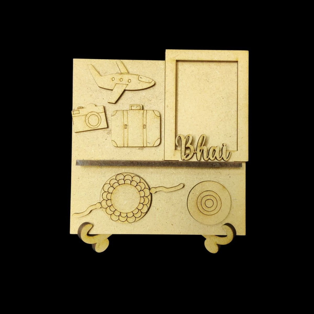 Traveller Bhai - Miniature Photo Fridge Magnet Base & Desk Stand - MDF