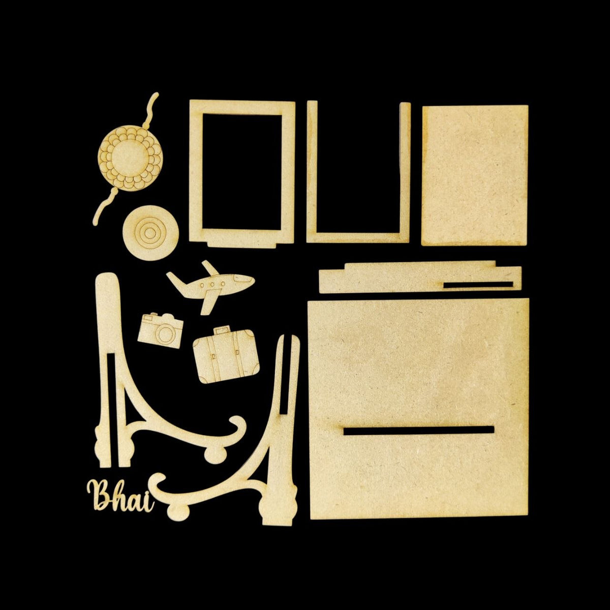 Traveller Bhai - Miniature Photo Fridge Magnet Base & Desk Stand - MDF