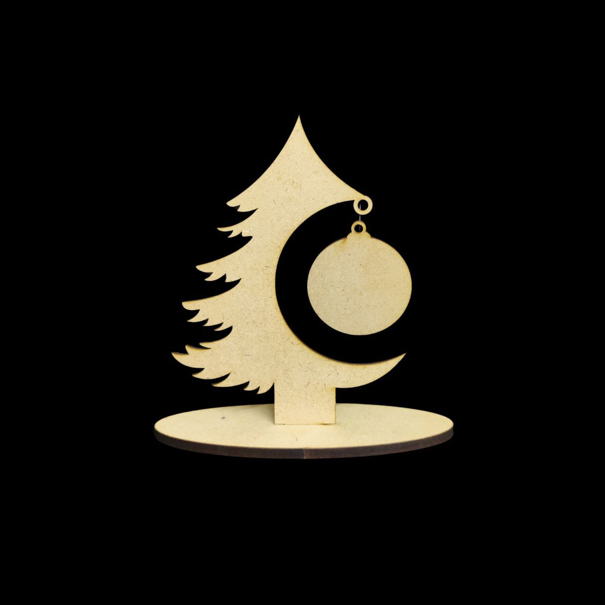 Tree and Bauble (3D DIY Desk Christmas Tree - MDF)