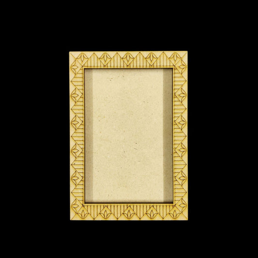 Triangles and lines (MDF Fridge Magnet Frame - Folk Art)