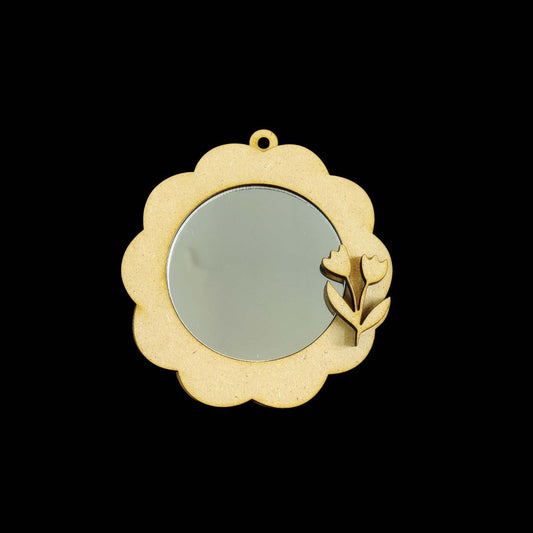 Tulip Girl - Mirror Bag Dangler - Mini Pocket Mirror (MDF)