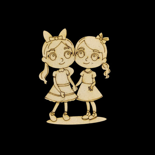 Twin BFFs (MDF Premarked Base) Friendship Day