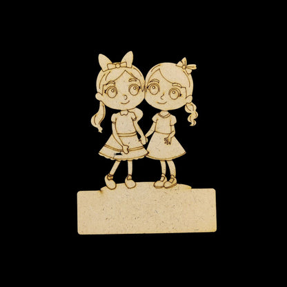 Twin BFFs (MDF Premarked Base) Friendship Day