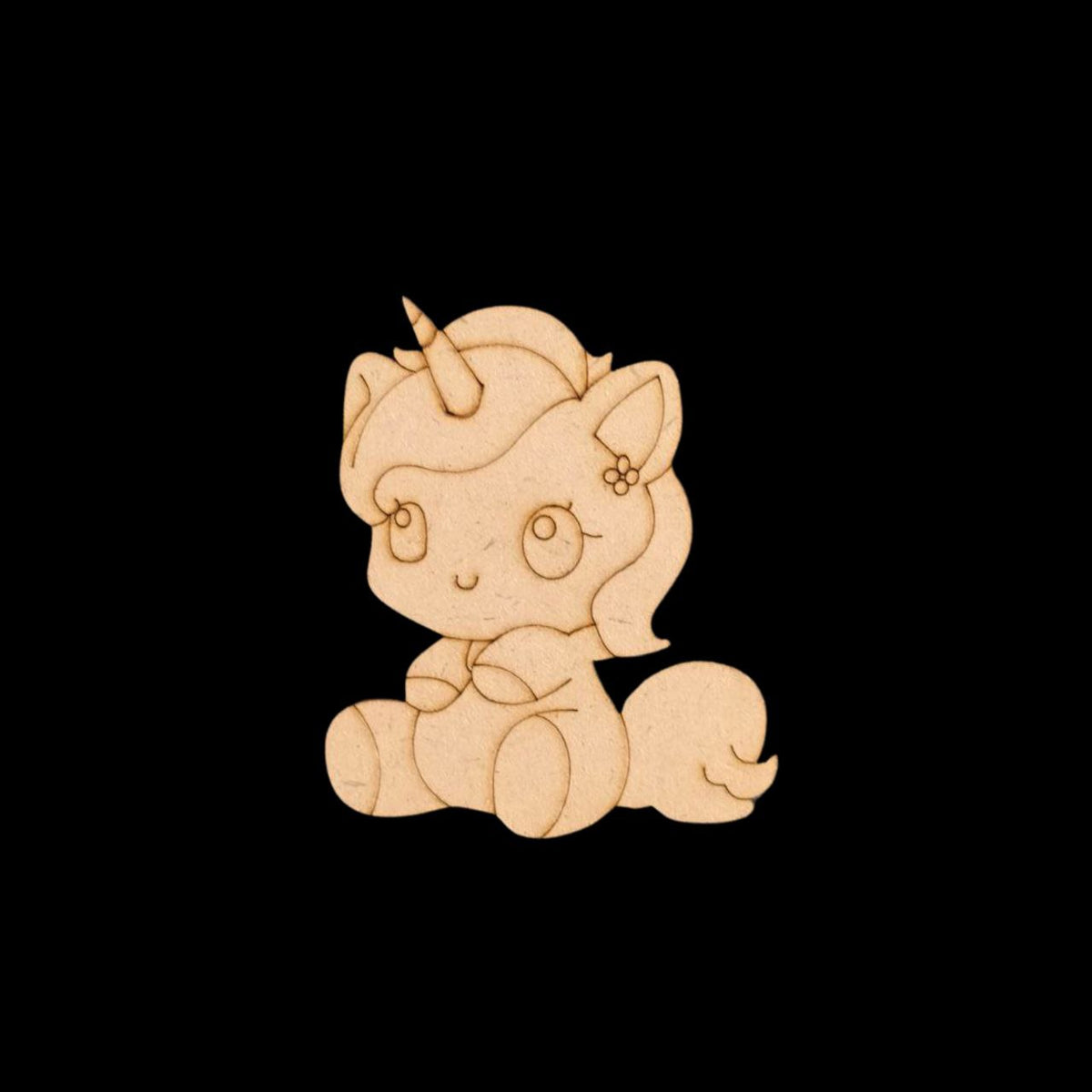 Unicorn Doll (MDF Lasercut Premarked Colouring Base)