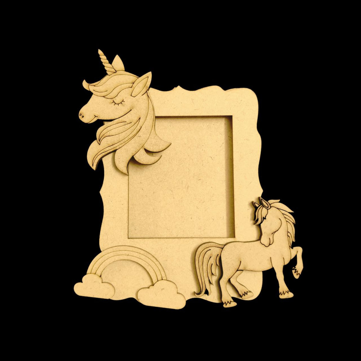 Unicorn - (Mini Fridge Magnet Photo Frame / Wall Photo Frame ( MDF )