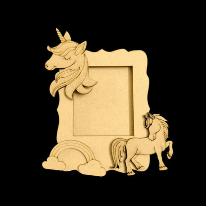 Unicorn - (Mini Fridge Magnet Photo Frame / Wall Photo Frame ( MDF )