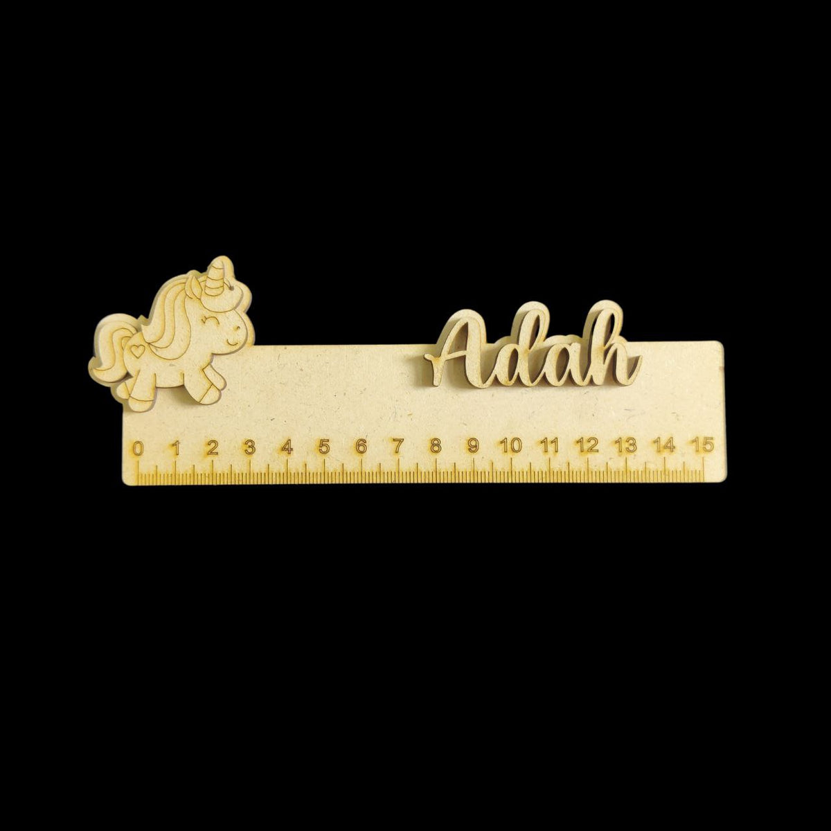 Unicorn - Personalised Name Ruler (MDF Premarked)