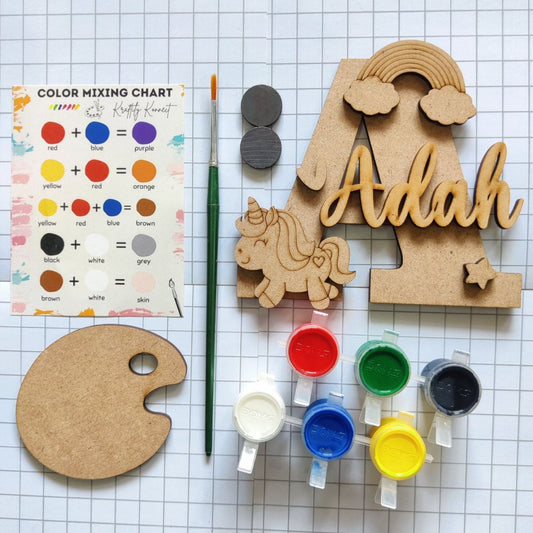 Unicorn Theme - Personalised Monogram Fridge Magnet Kit