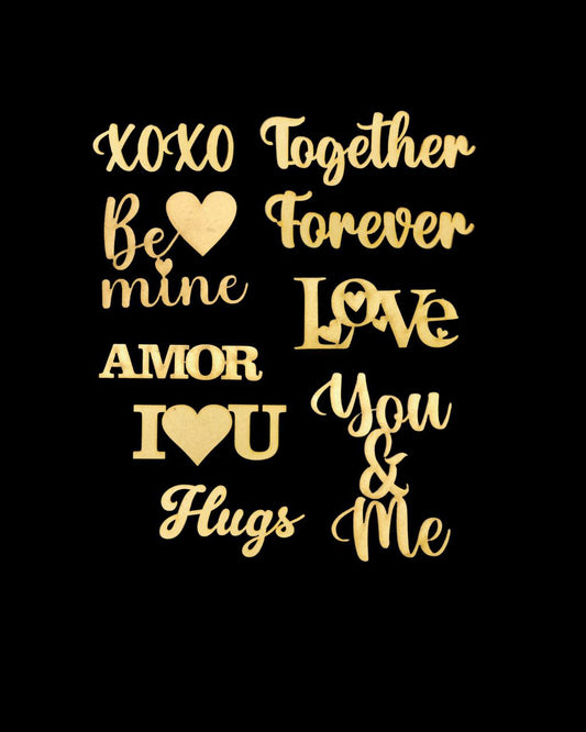 Love Wordings Bundle ( MDF - Valentine's )