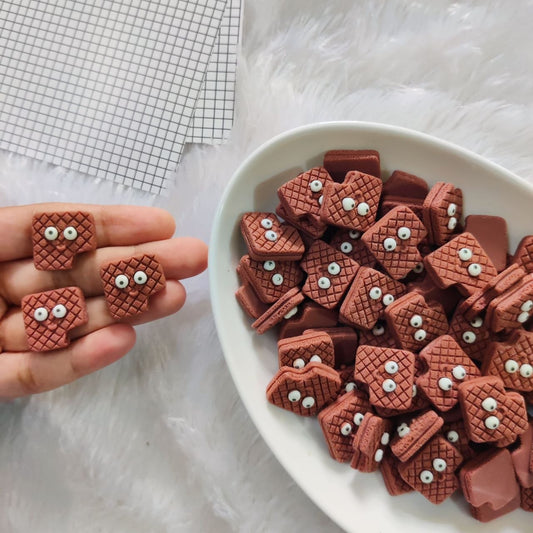 Waffle Biscuit Charms - Plastic