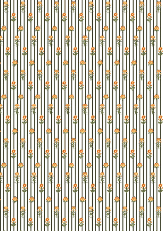 Warm Floral Fabric (Decoupage Paper)