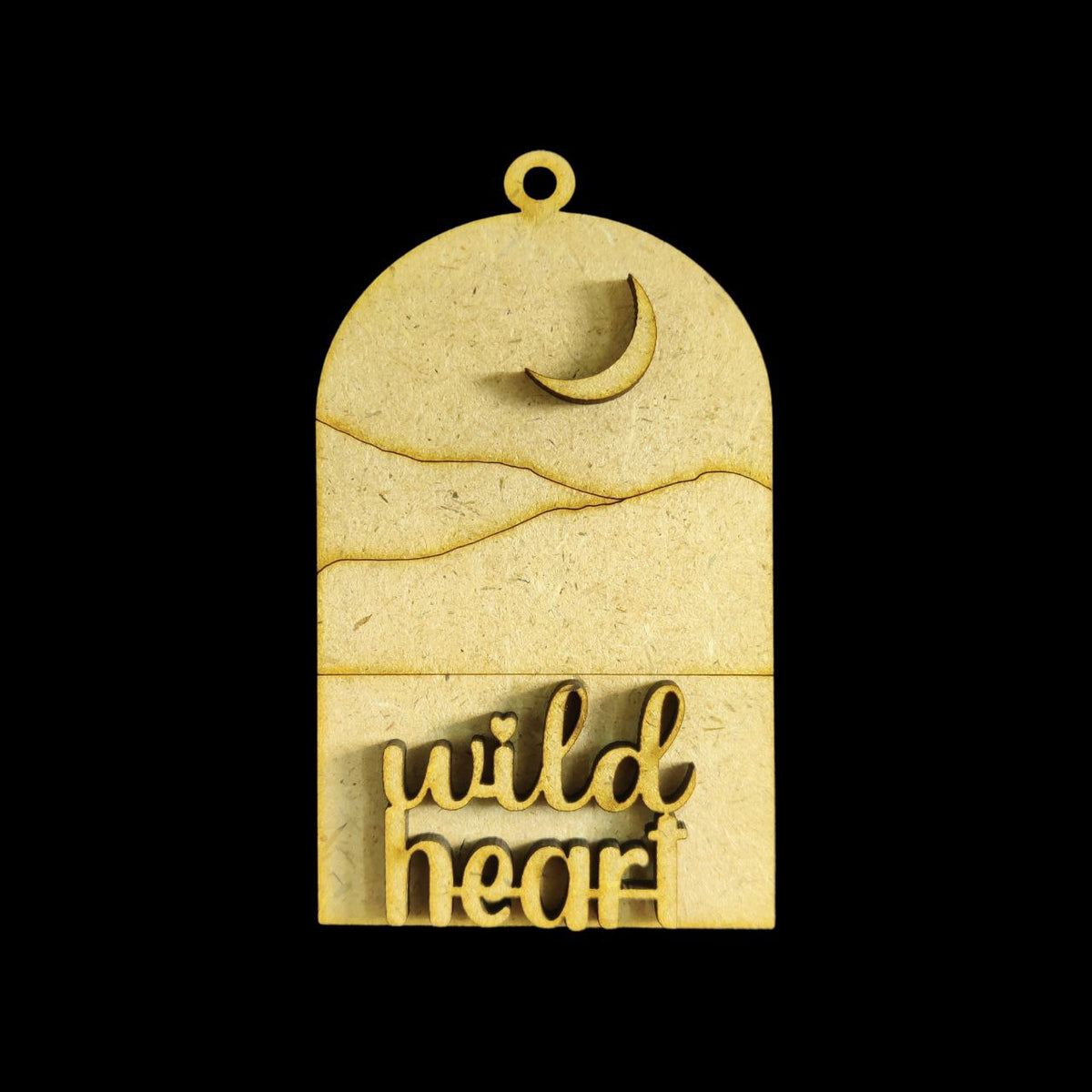 Wild Heart ( MDF Keychain base )
