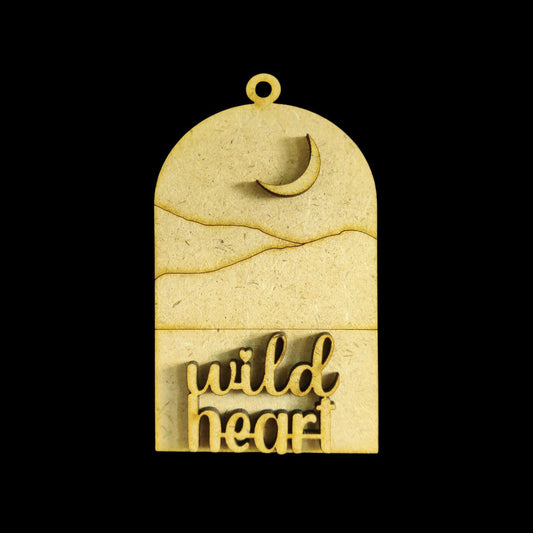 Wild Heart ( MDF Keychain base )