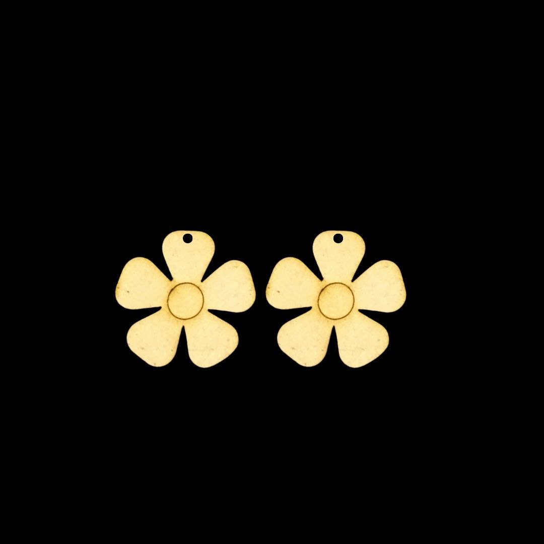 Wild Periwinkles - Earring Base (MDF)