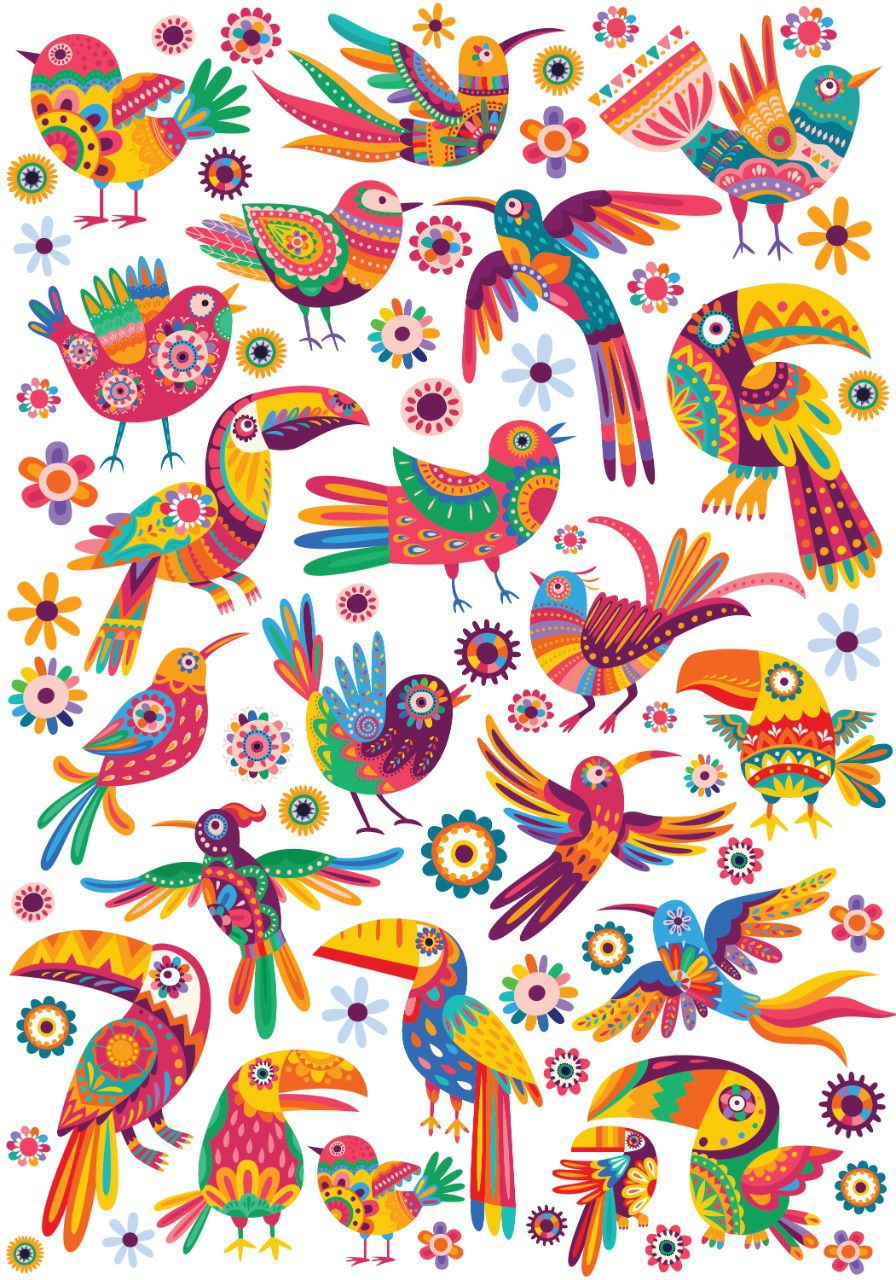 Wild n Free Birds ( Instant Transfer Sheets )