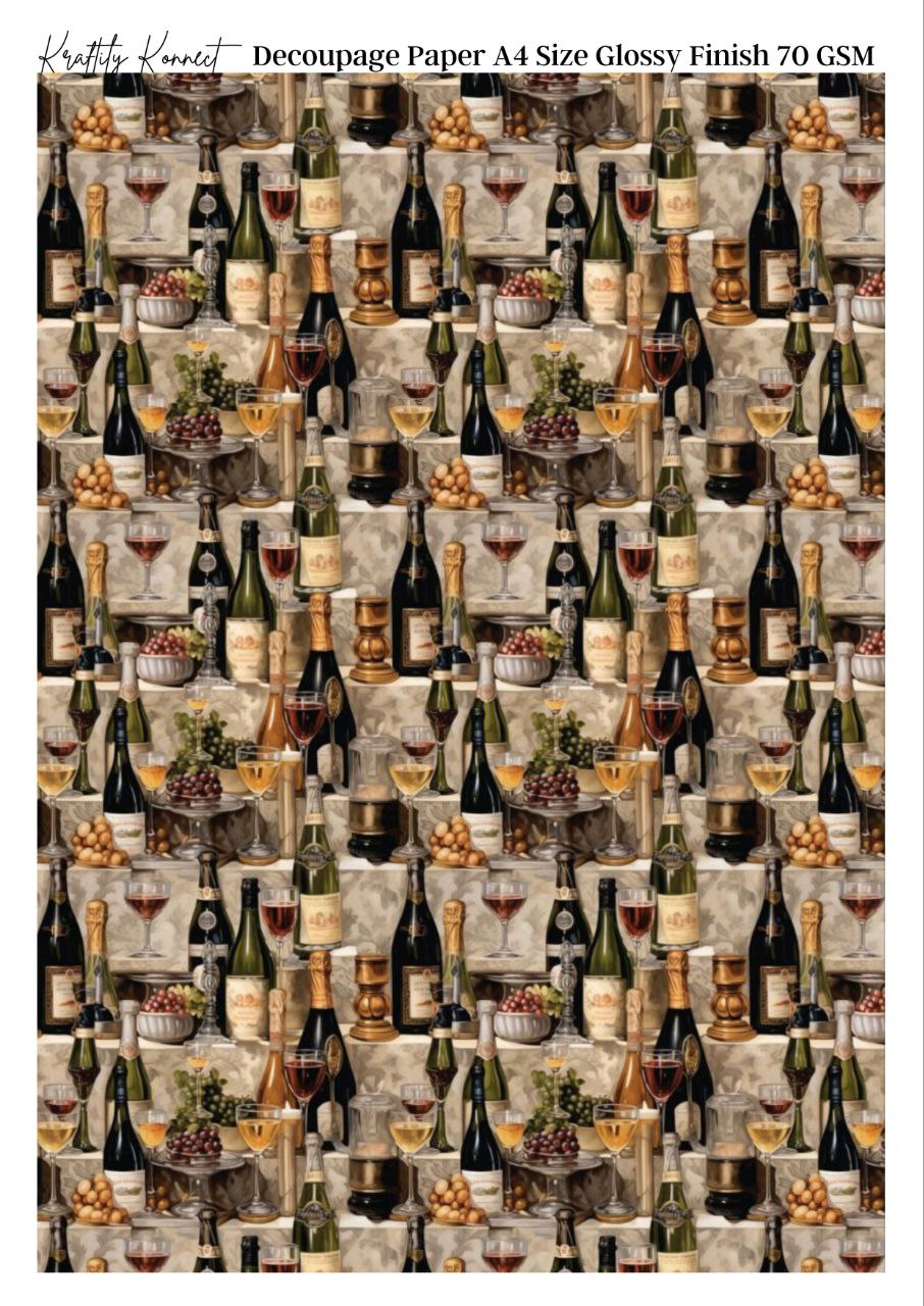 Wine is Served ( Decoupage Papers )